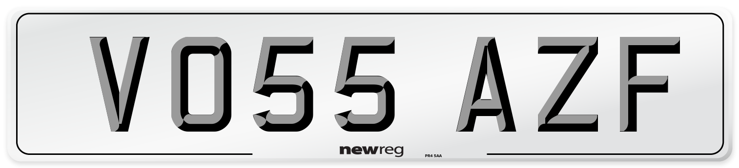 VO55 AZF Number Plate from New Reg